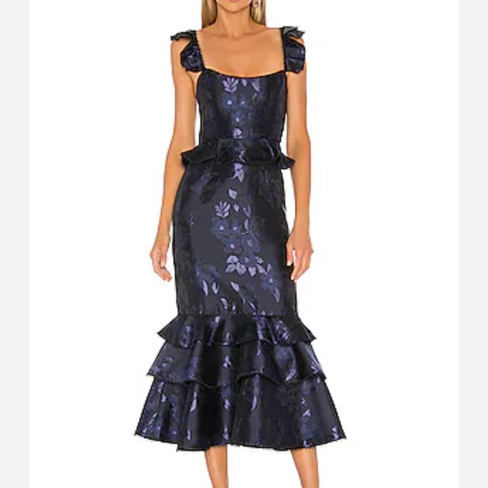 V. CHAPMAN Violet Dress in Navy 0